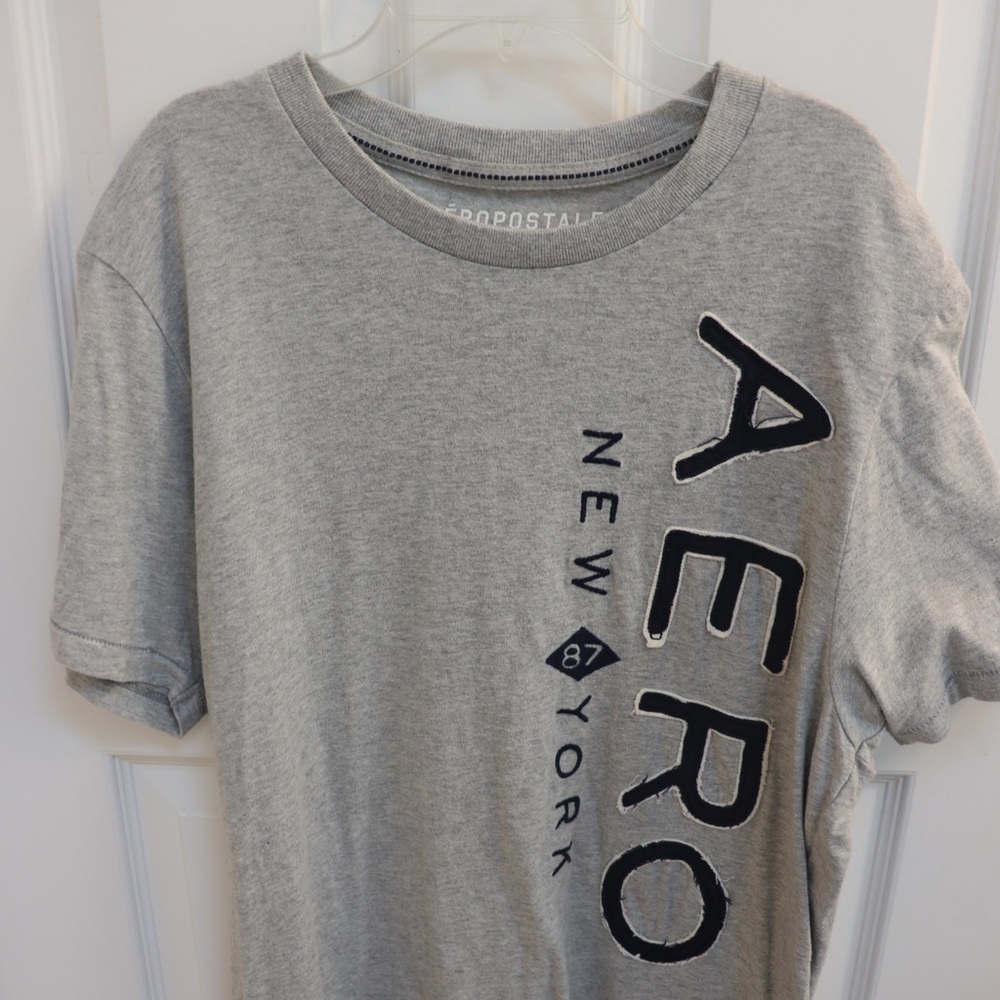 Aeropostale Grey Logo Mens L Shirt